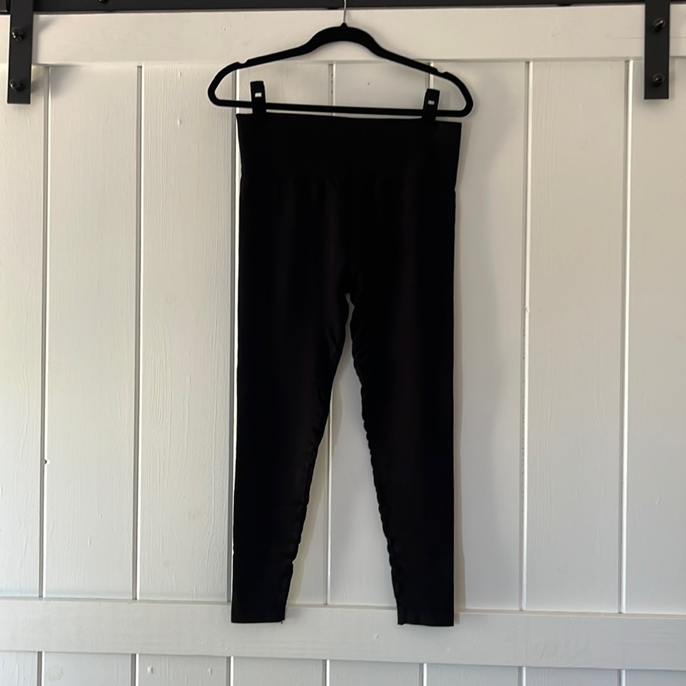 Black maternity leggings, thick for winter